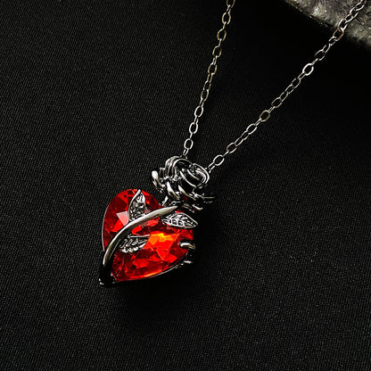 Rose Heart Necklace Pendant - PixliFi