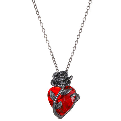 Rose Heart Necklace Pendant - PixliFi